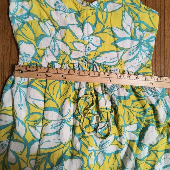 Sincerely Jules Smocked Floral Maxi Sundress, Women's Small,Yellow/Blue - Picture 8 of 16